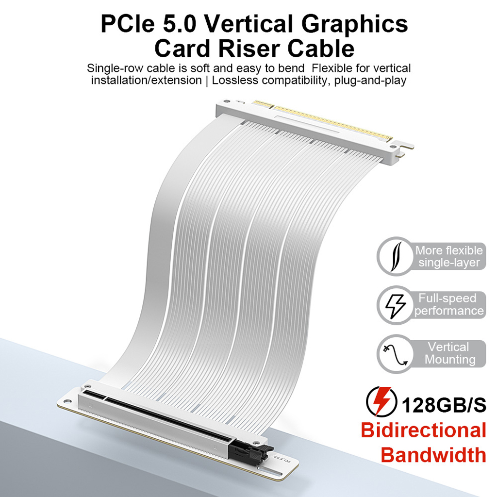 Pcie 5.0 Gpu Riser Cable - Кабель-райзер PCI‑E 5.0 X16 для графического